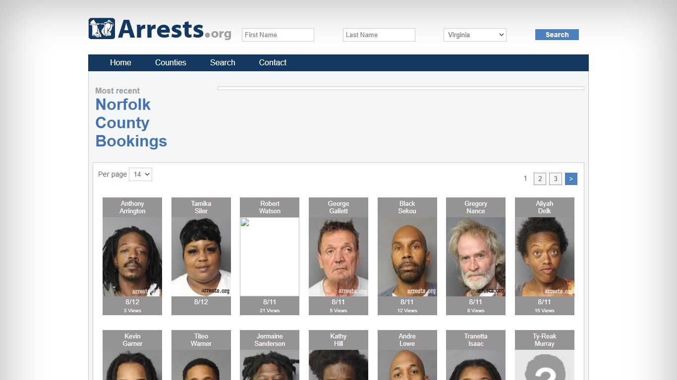 Norfolk County Arrests and Inmate Search